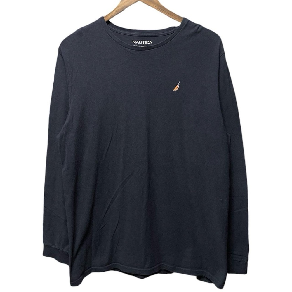 Nautica US ship builders get them in the water longsleeve crewneck graphic shirt